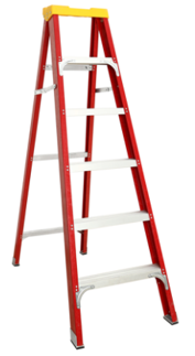 Escalera de tijera de fibra de vidrio plegable